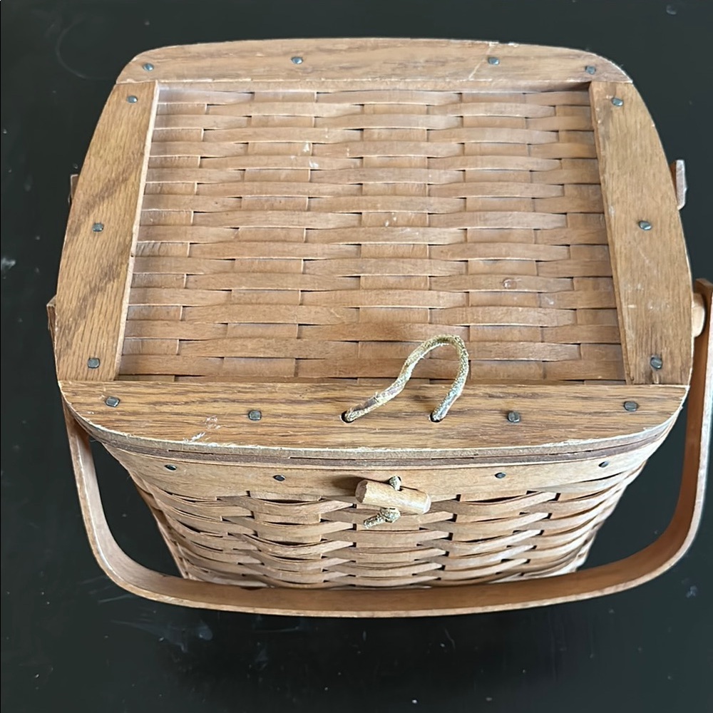 Longaberger Wooden Picnic Basket